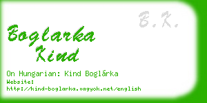boglarka kind business card